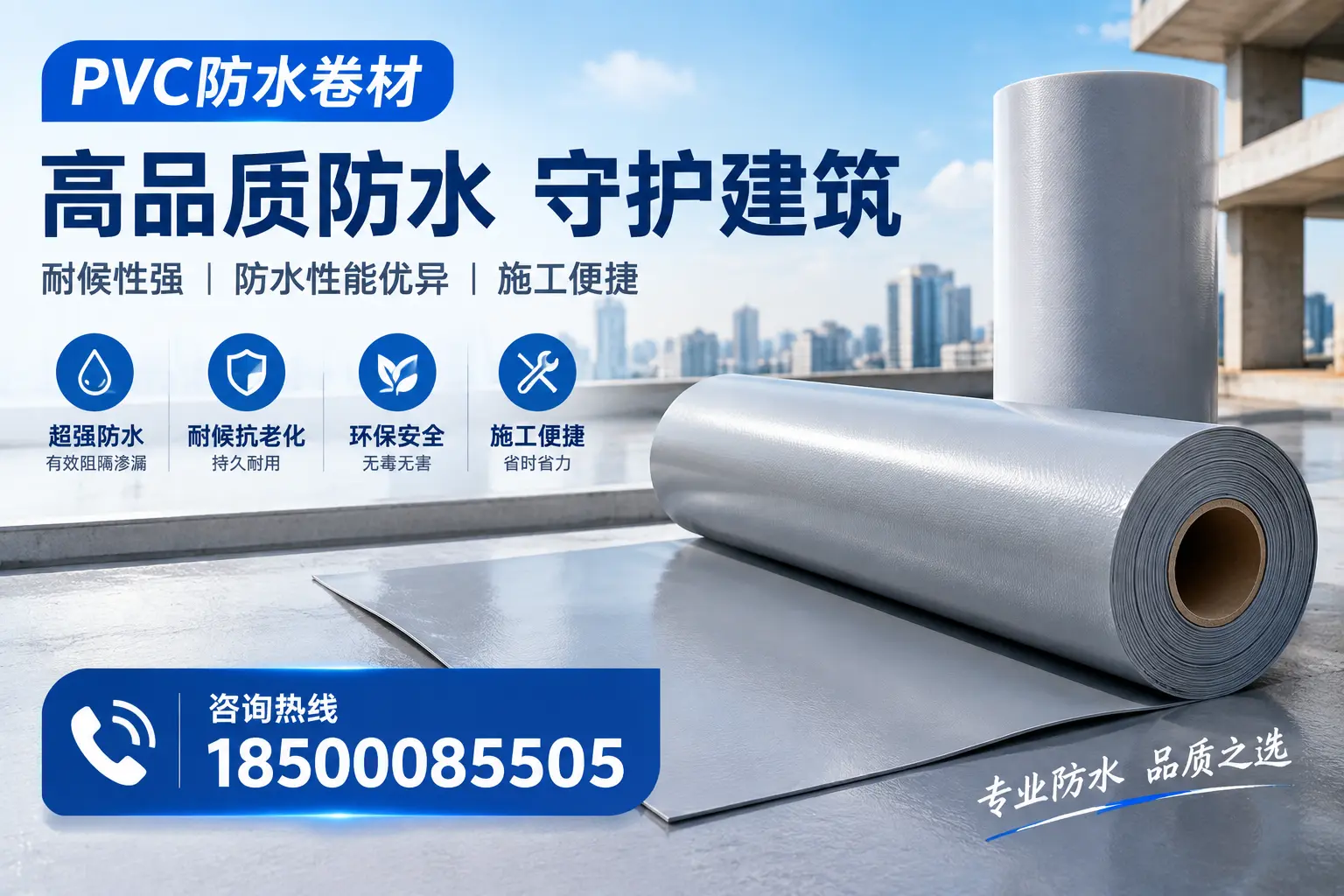 PVC防水卷材的防水效果评测,适合安康的科学依据